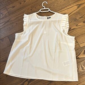 Vero Moda White Ruffle Sleeve Camisole